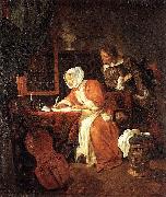Gabriel Metsu The Letter-Writer Surprised USA oil painting artist